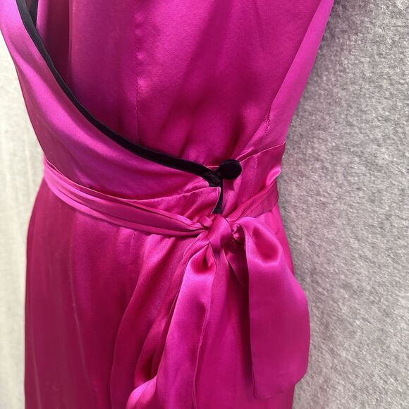 Elegant Pink Wrap Dress - Picture 4 of 14